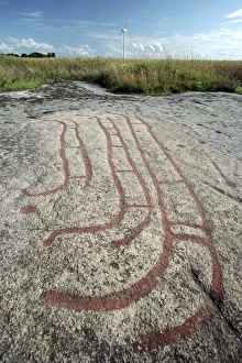 Swedish Historical Landmarks Drucke: Bronze Age Petroglyph