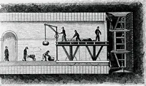 London Underground History Drucke: Brunels tunnelling shield