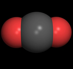 Greenhouse Gas Emissions Drucke: Carbon dioxide molecule