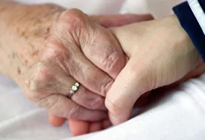Elderly Care Drucke: Caring for the elderly, conceptual image