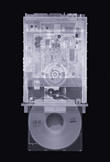 Digital Data Storage Device Drucke: CD drive, simulated X-ray