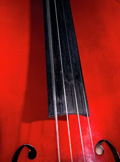 Drucke von Zellensaiten schwingen. Die Schwingung der Saiten in Kombination mit dem Design und Form des Cellos erzeugt musikalische Töne Bilder Datiert 2005 September: Zupfen für Violoncelle