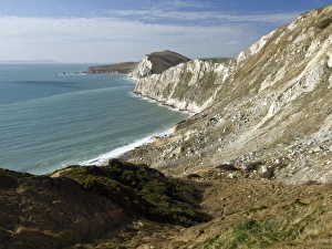 Eroded Chalk Formations Drucke: Chalk cliffs, Dorset
