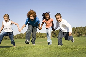 Happy Children At Play Drucke: Children playing