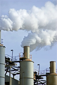 British Industrial Landscape Drucke: Chimneys at a lime works