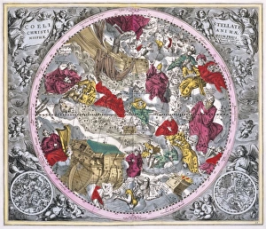 Drucke von Die christianisierten Konstantinen Andreas Cellarius Drucke: Christianisierte Sternbilder, 1708