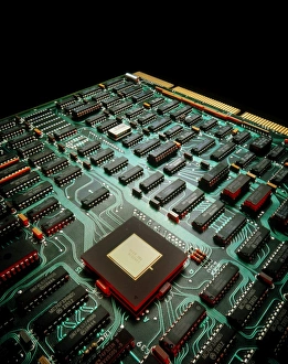 Computer Hardware Technology Drucke: Circuit board from a mainframe computer