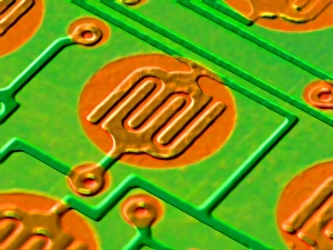 Electronic Circuit Board Drucke: Circuit board, SEM
