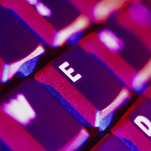 Personal Computer Accessories Drucke: Close-up of part of a computer keyboard