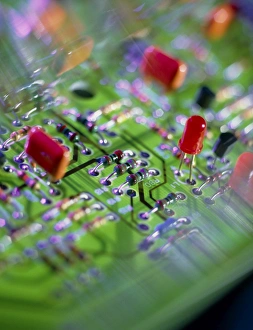 Circuit Board Components Drucke: Close-up of an electronic circuit board