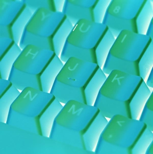 Personal Computer Hardware Drucke: Close-up of part of the keyboard of a computer