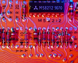 Circuit Board Components Drucke: Close-up of printed circuit board