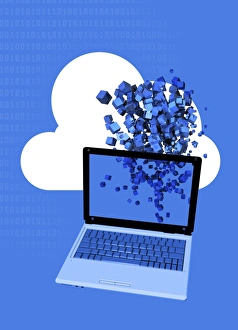 Cloud Computing Concept Drucke: Cloud computing, conceptual artwork F006 / 8948