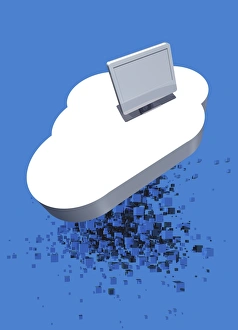 Cloud Computing Concept Drucke: Cloud computing, conceptual artwork F006 / 8950