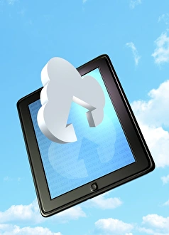 Cloud Computing Concept Drucke: Cloud computing, conceptual artwork F006 / 9939