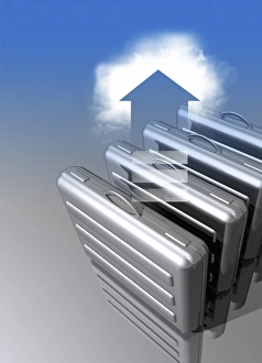 Cloud Computing Concept Drucke: Cloud computing, conceptual artwork F006 / 9941