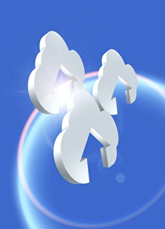 Cloud Computing Concept Drucke: Cloud computing, conceptual artwork F006 / 9942