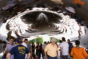 Cloud Gate Sculpture Drucke: Cloud Gate sculpture in Chicago