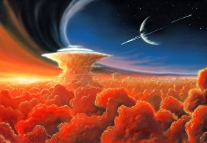 Bilder vom 6. Juni 2008: Wolken auf Titan, Kunstwerk.