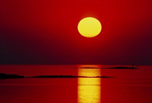 Horizon Landscape Photography Drucke: Coastal sunset