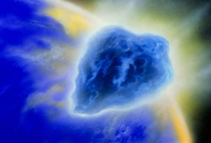 Cosmology Science Images Drucke: The collision between Earth & comet Swift-Tuttle