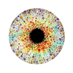 Human Eye Anatomy Drucke: Colour blindness, conceptual image