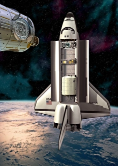 Bilder Datiert 31. März 2012: Kolumbus ISS Modullieferung Kunstwerk