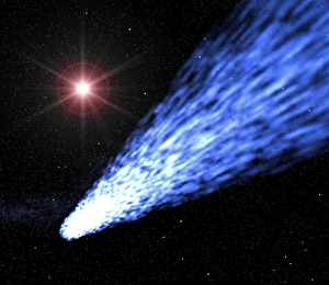 Drucke von Komet. Computerart von einem Kometen in der Nähe des Sonnenlichts Bilder Datiert 2003 November: Komet und Sonne