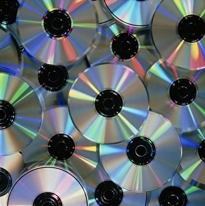 Data Storage Devices Drucke: Compact discs with light interference patterns