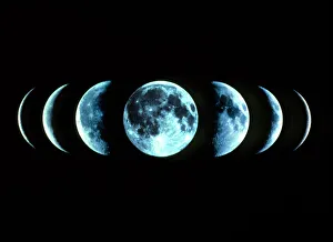 Moon Phases Drucke: Composite image of the phases of the Moon
