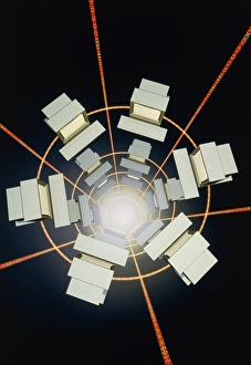 Abstract Computer Art Drucke: Computer artwork of a network of computers