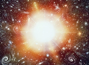 Supernova Explosion Drucke: Computer artwork of a supernova explosion