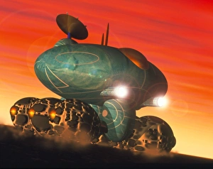 Mars Rover Drucke: Computer artwork of a vehicle on Mars