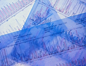 Deoxyribonucleic Acid Drucke: Computer print-out of a DNA sequence