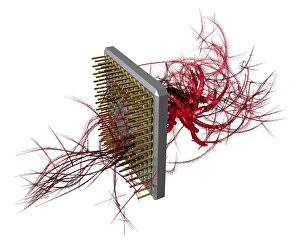 Computer Virus Concept Drucke: Computer virus, conceptual artwork