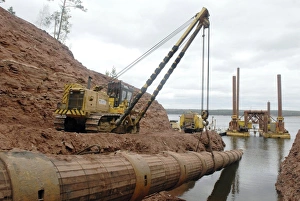 Bau einer Öl-Pipeline