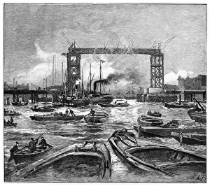 La Science Illustree Artwork Collection Drucke: Construction of Tower Bridge, 1890s