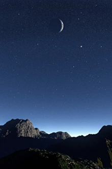 Crescent Moon Drucke: Crescent Moon, computer artwork