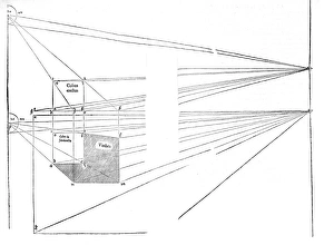 Perspective Drawing Techniques Drucke: Cube perspectives, 16th century artwork