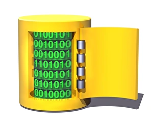 Data Protection Concept Drucke: Data security