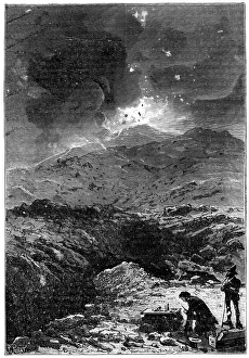 Drucke von Davy experimentiert am Vesuv Bilder Datiert 2012 Juli: Davy experimentiert am Vesuv, 1819