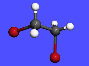 Molecular Model Drucke: Dibromoethane molecule