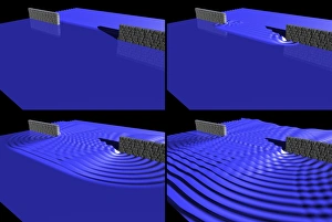Bilder Datiert 9. November 2012: Diffraktionsversuch, Simulation