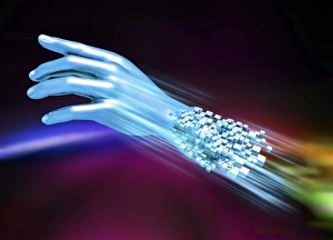 Futuristic Digital Art Drucke: Digital future, conceptual artwork
