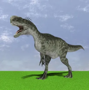 Dinosaur Artwork Drucke: Monolophosaurus, computer artwork