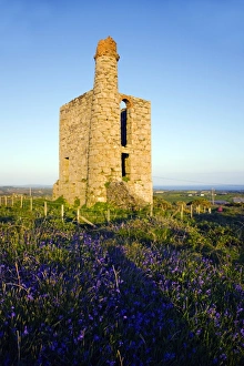 Cornish Mining Heritage Sites Drucke: Disused mine engine house, Cornwall