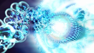 Genetic Information Storage Drucke: DNA molecule, conceptual computer artwork