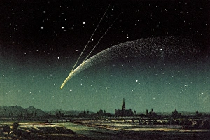 Astronomical Illustration Drucke: Donatis Comet, 1858