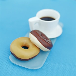 Pastry And Coffee Combo Drucke: Doughnuts