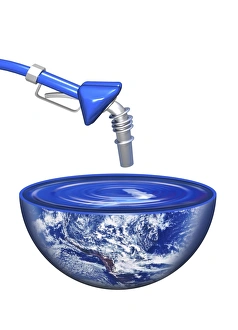 Environmental Degradation Images Drucke: Draining Earths resources, artwork